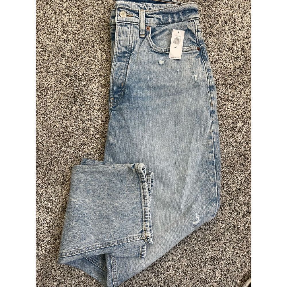 Old Navy Extra High Waisted Straight Jeans 8L